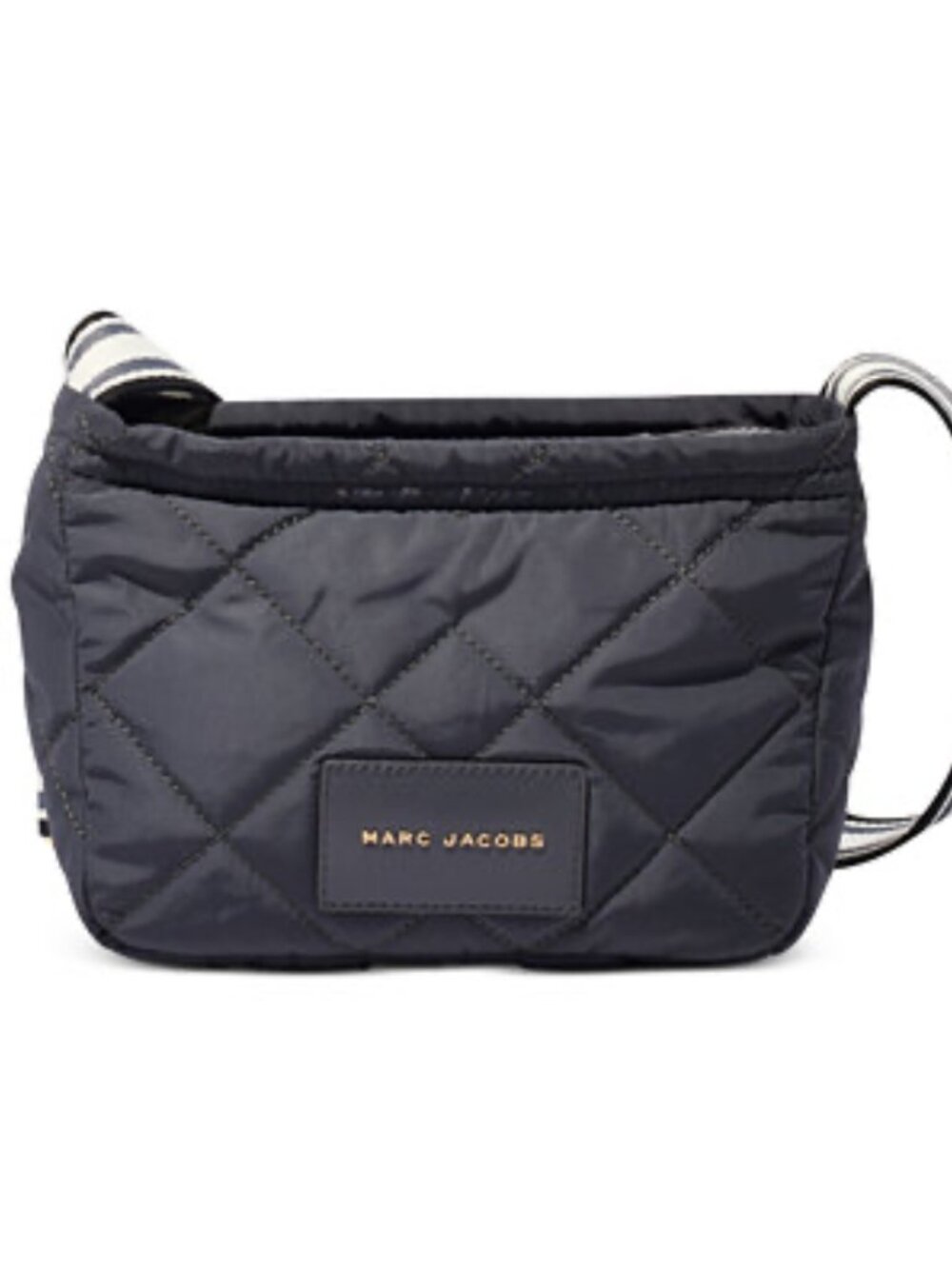 MARC JACOBS Mini Dark Gray Nylon Quilted Messenger Bag